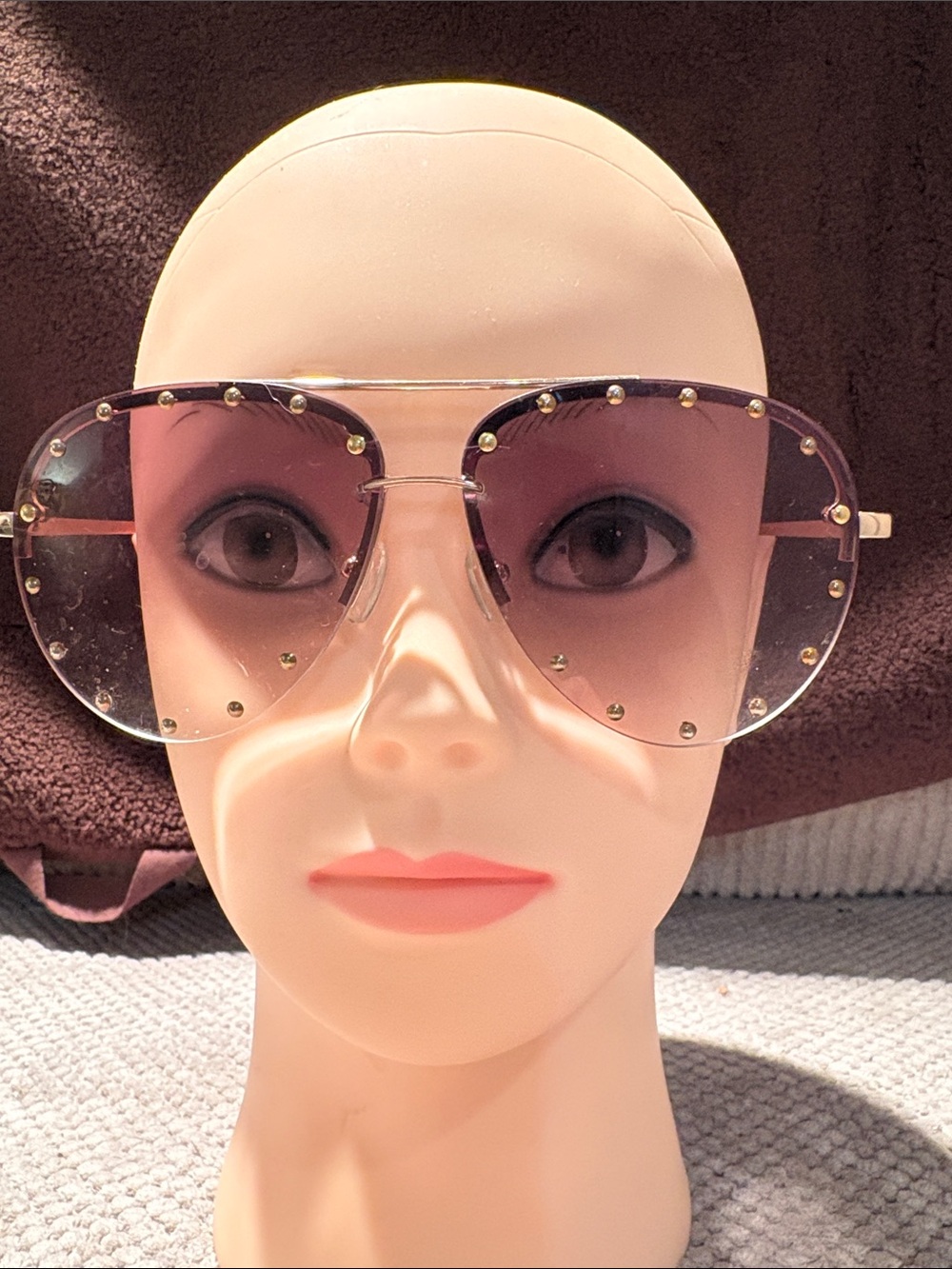 Quay Australia Oversized Aviator Sunglasses - Pink Gradient Lenses